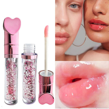 Love Heart-shaped Color Changing No Stain On Cup Lip Lotion Moisturizing